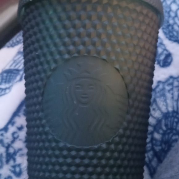 Starbucks Other - green studded cup with straw
